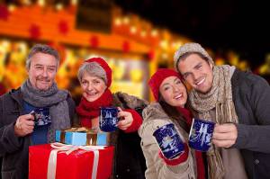 Weihnachtsmarkt in Familie