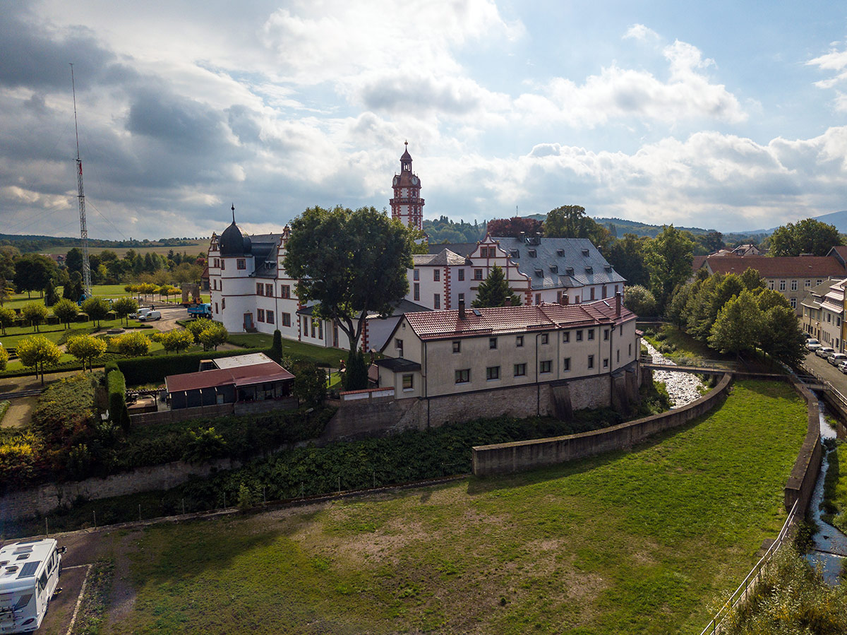 Schloss Ehrenstein aus der Luft
