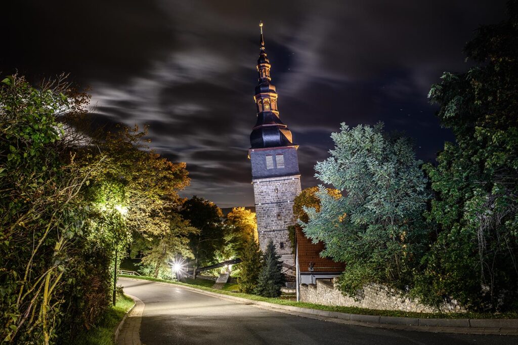 Schiefer Turm in Bad Frankenhausen