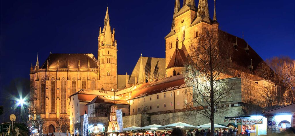 Erfurter Dom zur Weihnachtszeit