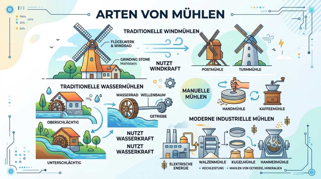 Arten von Mühlen