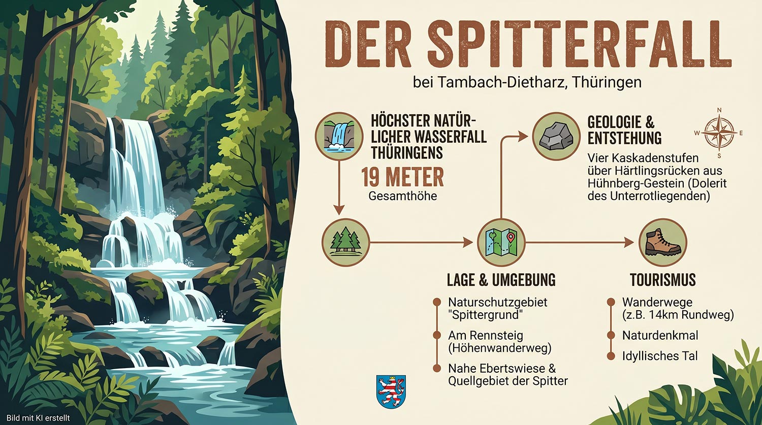 Der Spitterfall in Thüringen