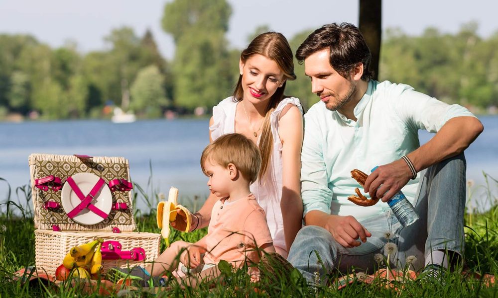 Familie beim Ausflug