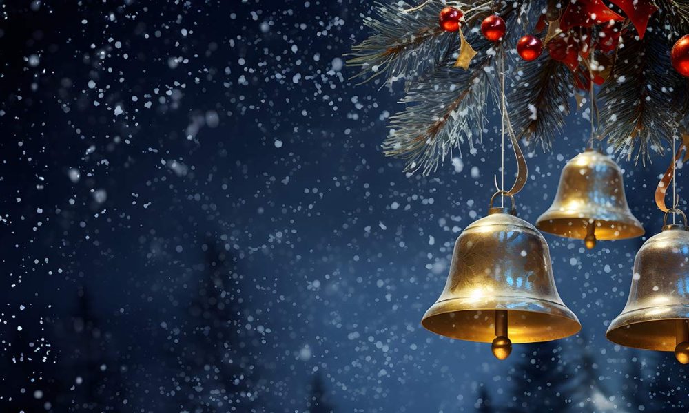 kugeln vor schneeflocken