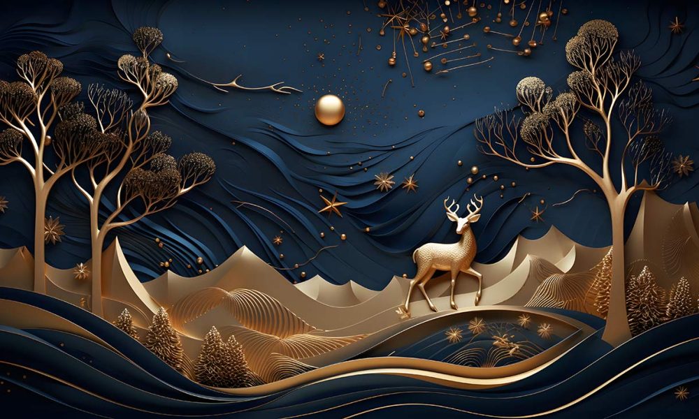 goldener hirsch weihnachten